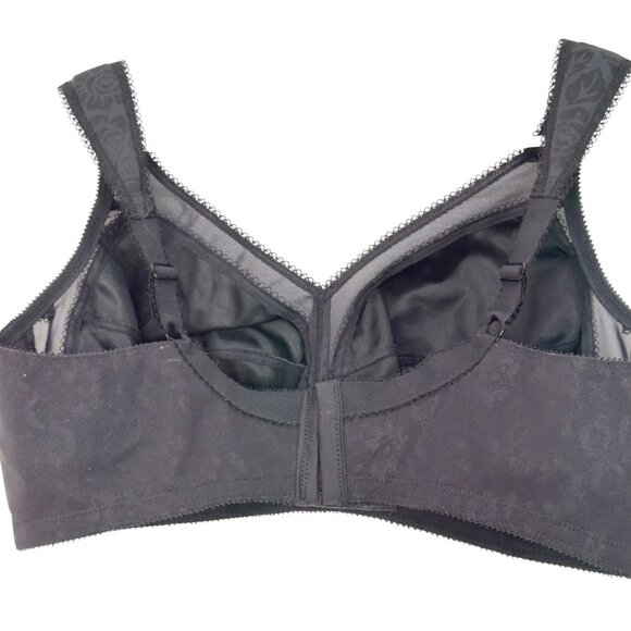 Playtex Women 18 Hour Ultimate Lift & Support Wireless Bra Size 44C Black Floral - Picture 10 of 11